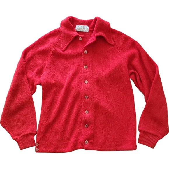 Janzten red orange mohair blend cardigan - Picture 3 of 10